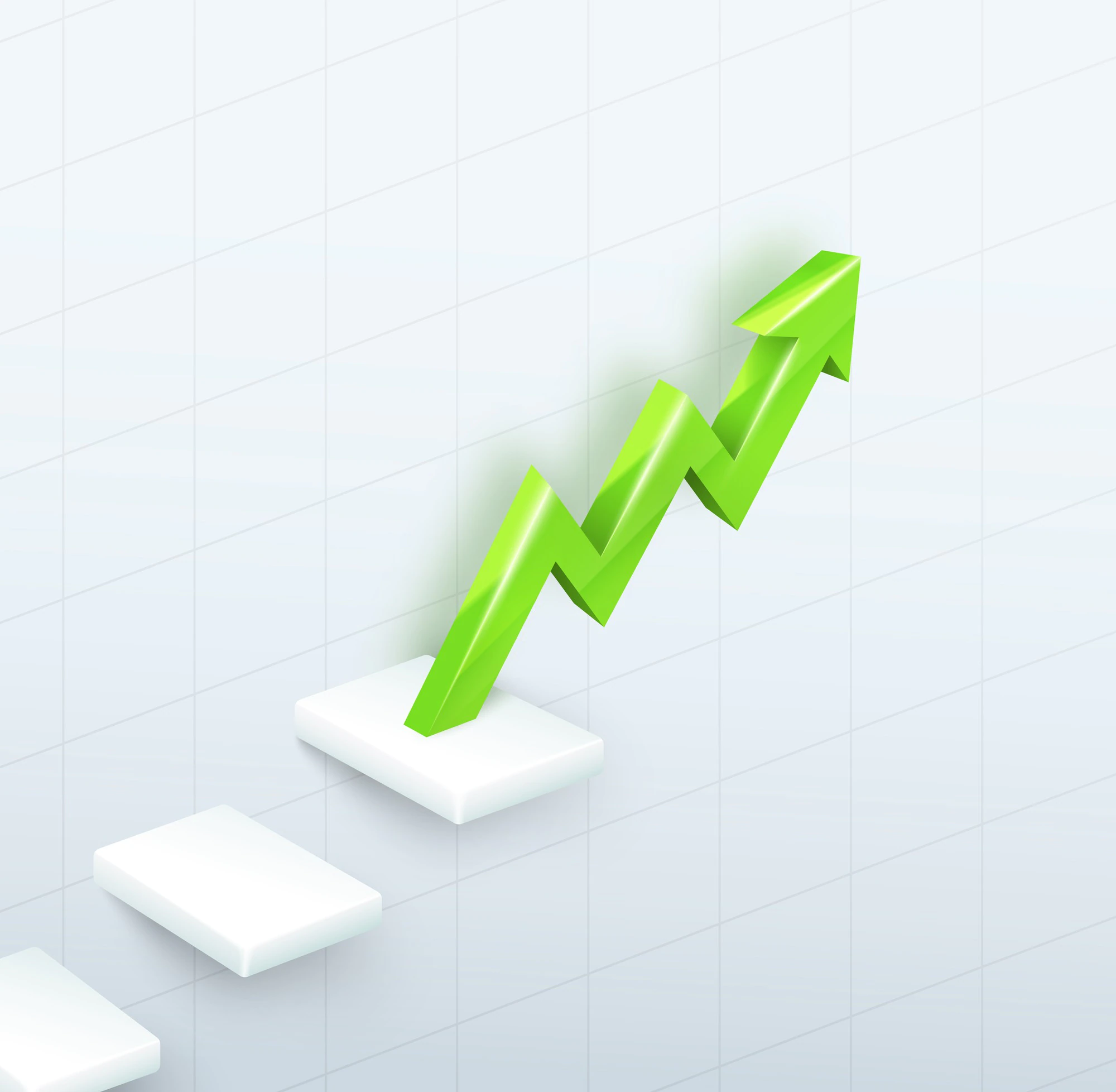3d-green-arrow-graph-with-steps-up-white_1284-44269